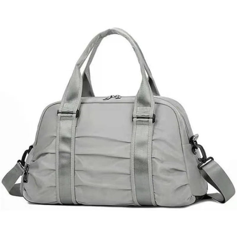 Mochila De Viagem Bolsa Esportiva Bolsa De Ginástica Bolsa Feminina De Um Ombro Bolsa Treino cinza