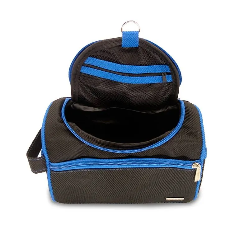 Necessaire Masculina com gancho Preta com Azul