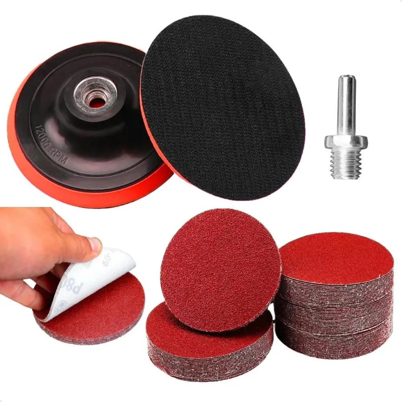 Suporte De Boina Furadeira Lixadeira + 30 Discos Lixa 125mm