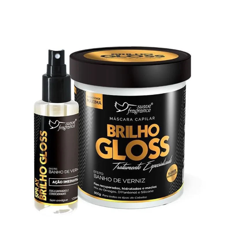 Kit Brilho Glos Fios Hidratados E Com Brilho Suave Fragrance