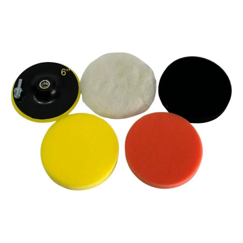 Kit Boinas Espuma 6 Polegadas Corte Refino Lustro C Suporte