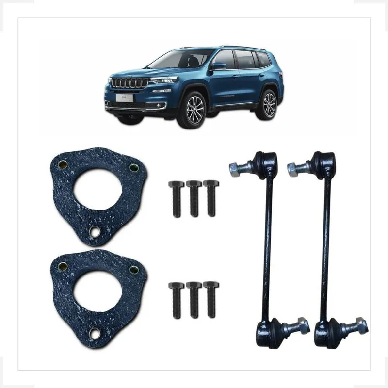 Kit Calço Mola Elevação Dianteiro + Bieleta Commander 4cm