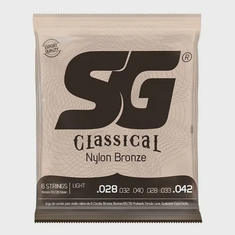 Encordoamento violão sg nylon 65/35 tensão leve prata 6681