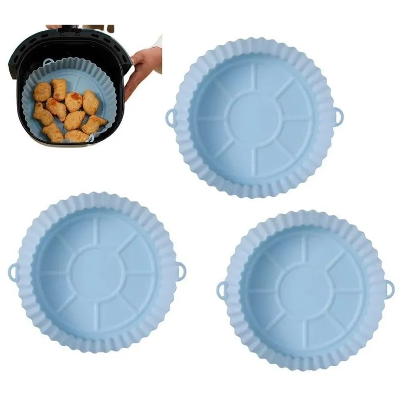 Kit 3 Forro Forma Silicone Para Fritadeira Airfryer Bandeja