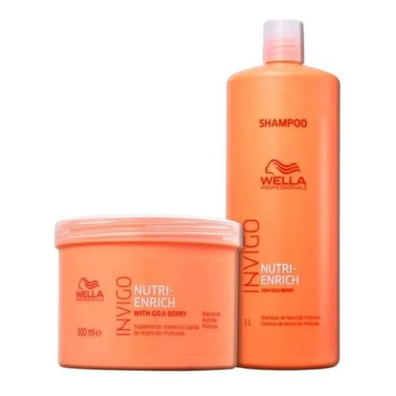 Wella Shampoo 1000ml + Máscara 500ml Invigo Nutri Enrich