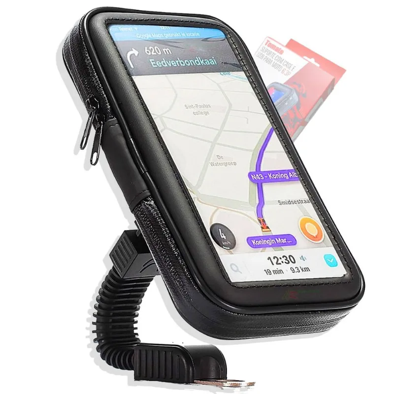 5 Suporte Celular Smartphone Com Case Para Moto Bike 6.3p