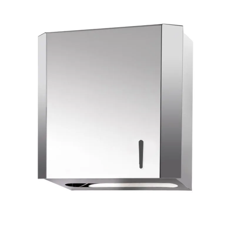 Dispensador Manual De Papel Toalha Interfolhado Em Aço Inox