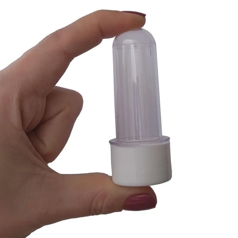 Tubete 8 Cm De Plástico Com Tampa C/20 Unidades