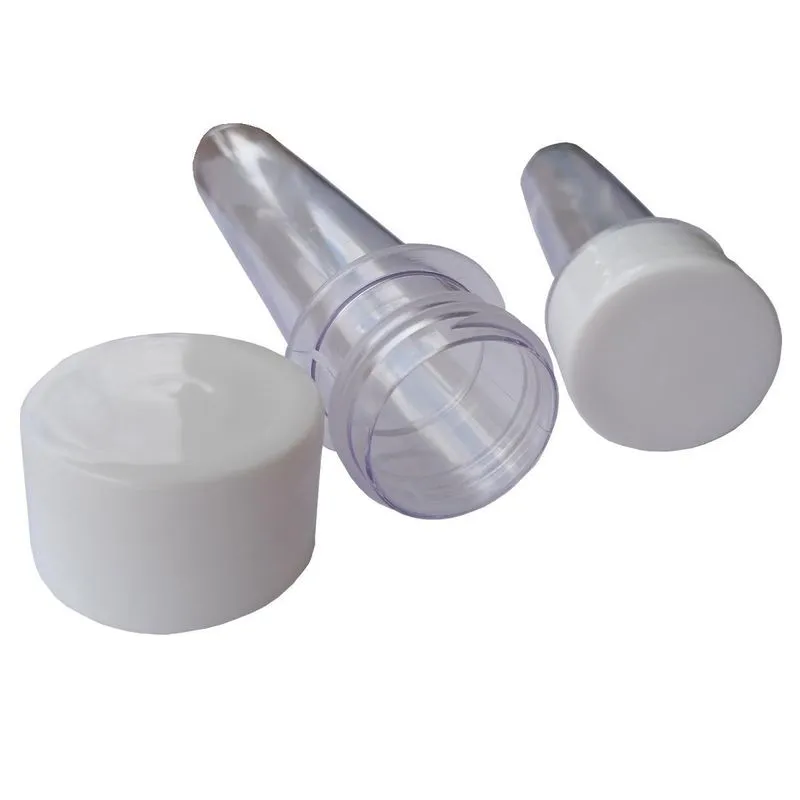 Tubinho 13 Cm De Plástico Com Tampa Rosca C/20 Unidades