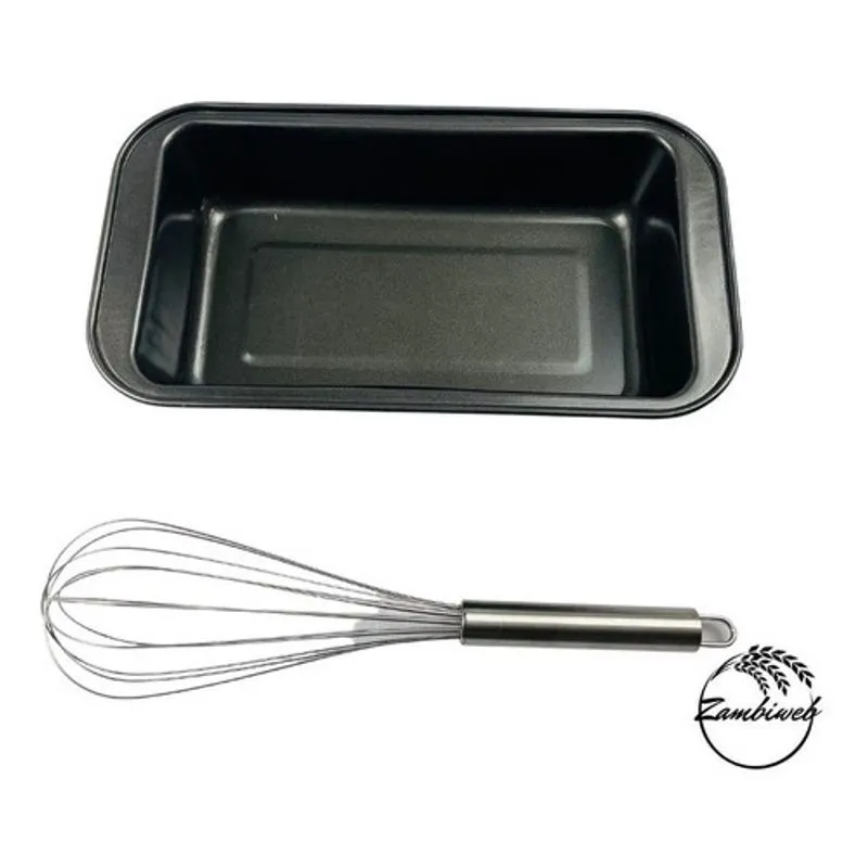 Batedor Fuet Fuê inox + Forma Inox 26x13cm