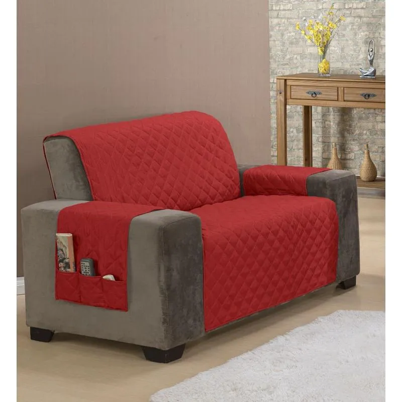Capa Protetora Sofá 2 Lug Face Única 1,10m Classic Vermelho