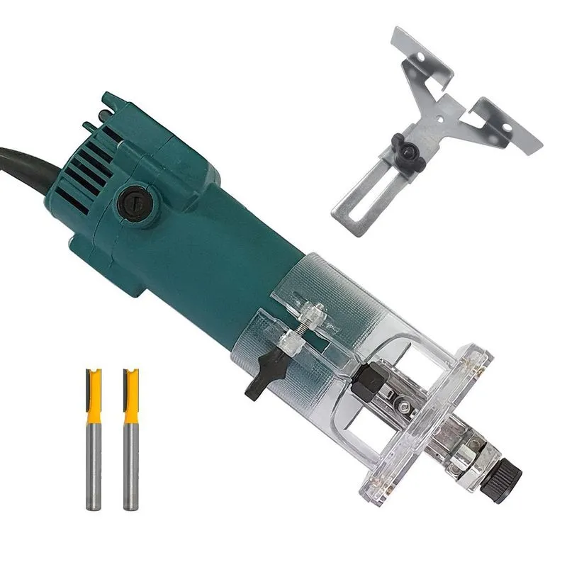 Tupia Laminadora 650w Manual 6mm Com 2 Fresas Profissional