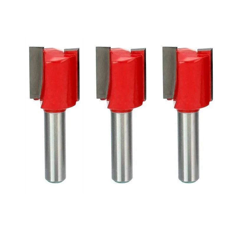Kit 3 Fresas Retas 16mm Haste 6mm Corte Duplo Madeira Tupia