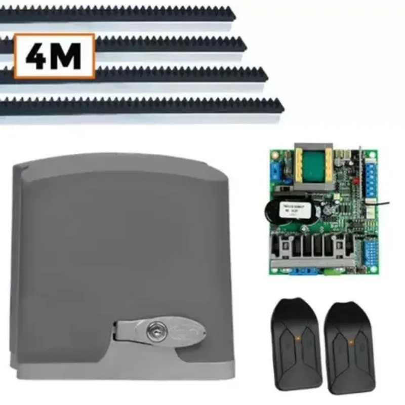 Kit 1 Motor Dz Rio 4m Crem 2 Control Portão Deslizante 400kg 220v