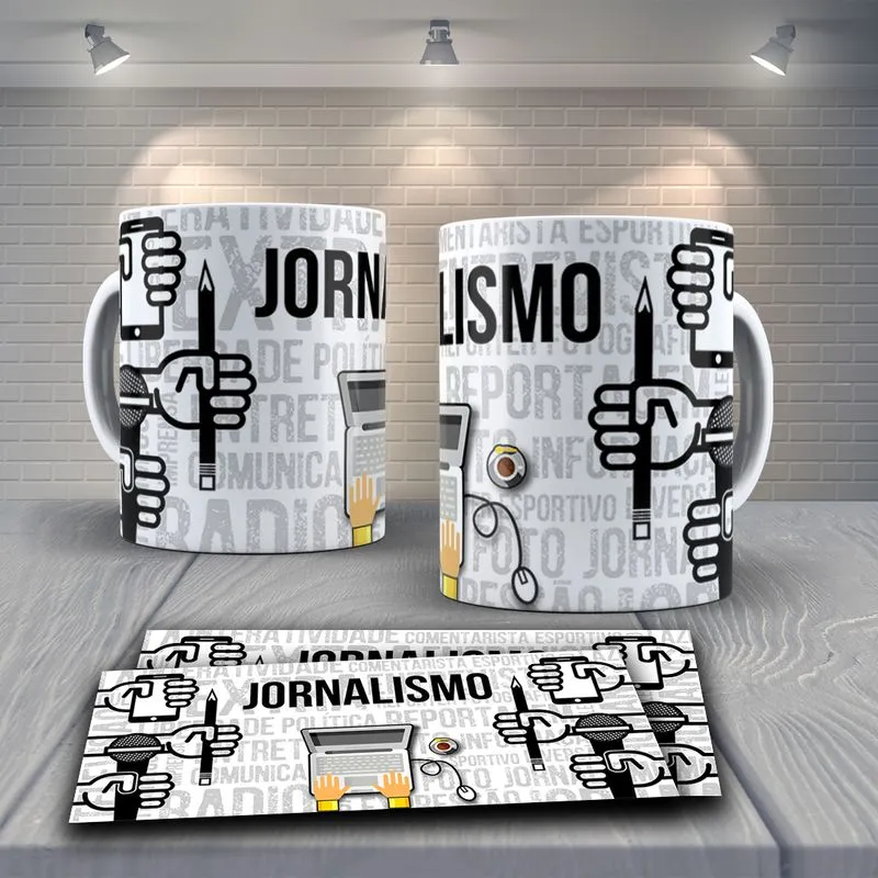 Caneca Profissões Jornalismo Mod 1