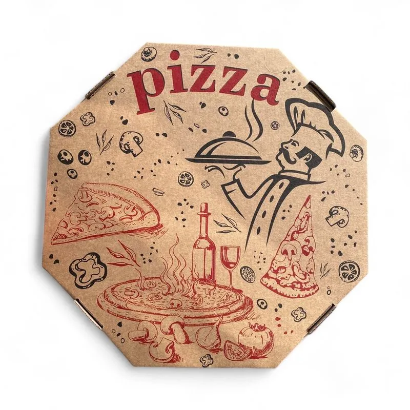 Caixa de pizza material kraft delivery ifood