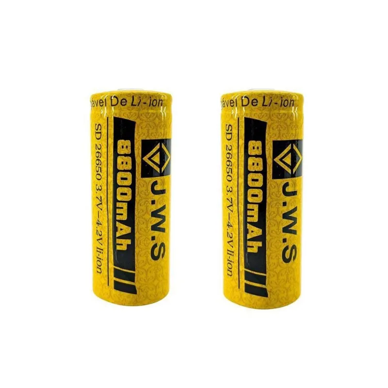 Kit 2x Bateria Recarregável 26650 3,7v 8800mAh Jws