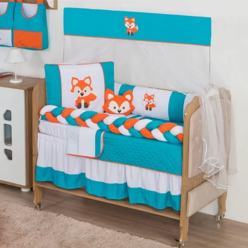 Kit Para Berço Bebê Rapozinha 13 Peças - Tifany