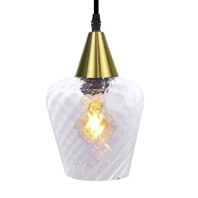 Lustre Pendente Taschibra Monalisa Transparente E27 Bivolt Ouro