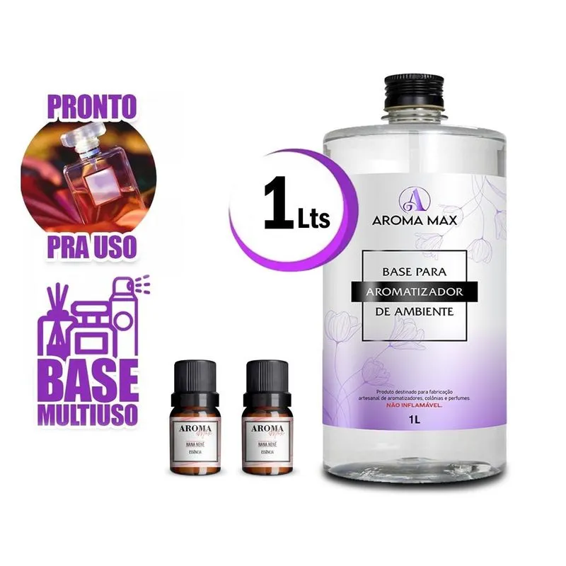 Kit Aromatizador Aroma Max 1lt + 60ml Essencias