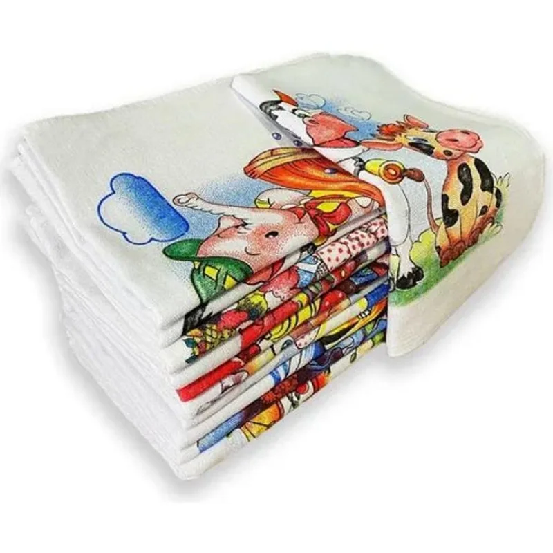 Textil Cabar Pano De Copa Estampado 10 Unidades Algodão
