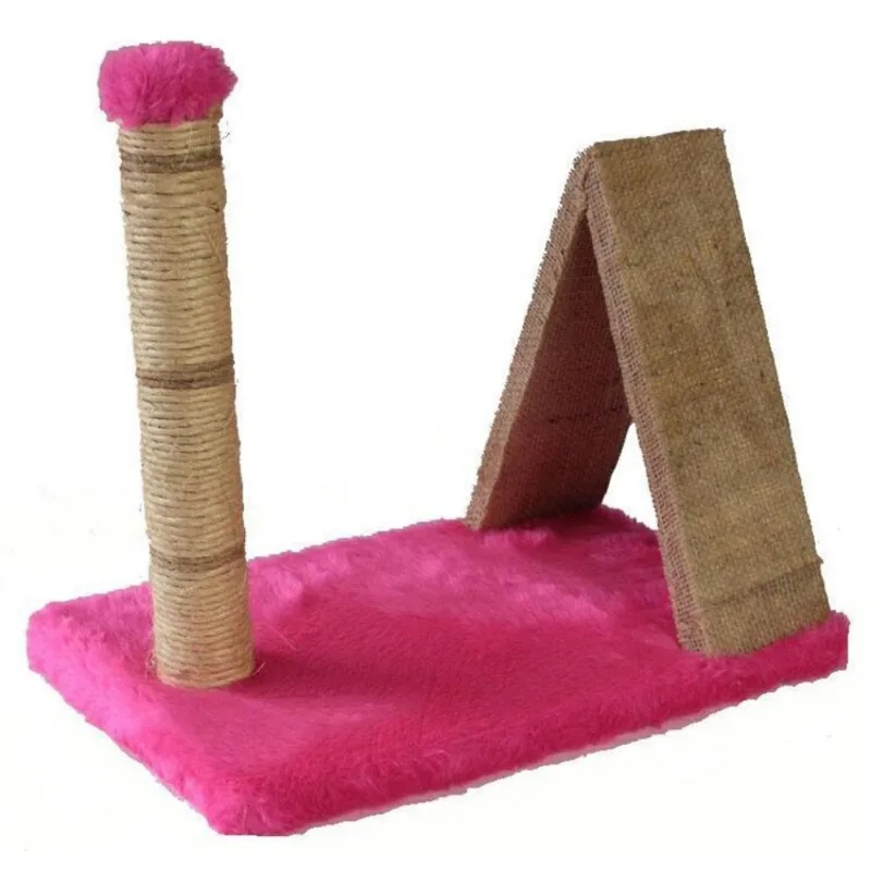 Arranhador Mini Poste Com Triângulo - Rosa Pink