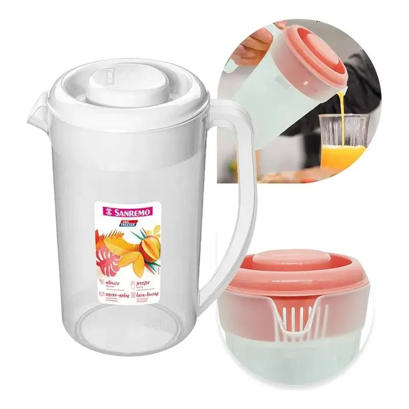 Jarra Agua Suco Plástico Vac Freezer Sanremo 2l