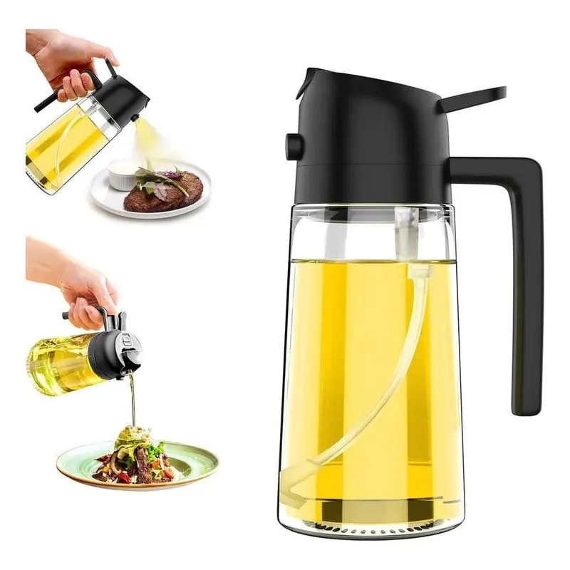 3x Pulverizador De Oléo Cozinha Tempero Spray 2 Modos Vidro