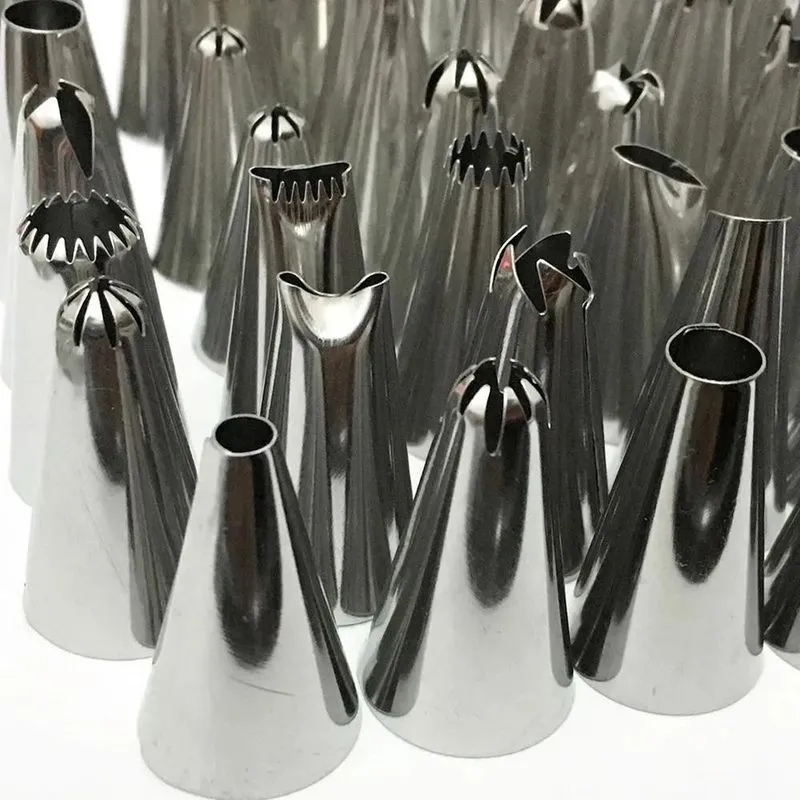 3x Kit Bico De Confeiteiro Com 48pcs Inox Bolos Cupcakes Doc