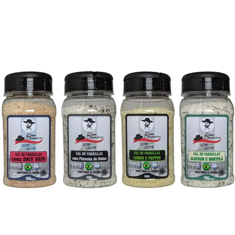 Kit Sal Parrilla Dry Rub Pimenta Reino Lemon Pepper