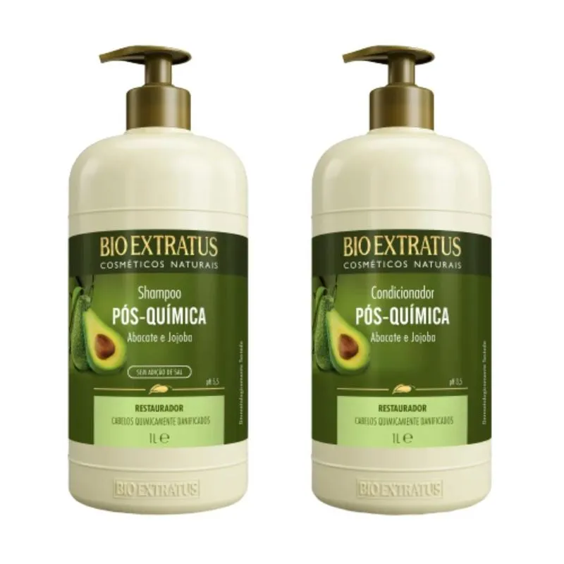Shampoo E Condicionador Bio Extratus Pós Quimica 1l Oficial