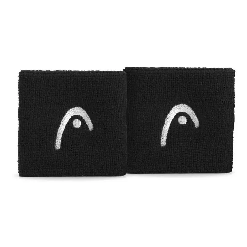 3x Munhequeira Head Curta 2.5 Logo Preta