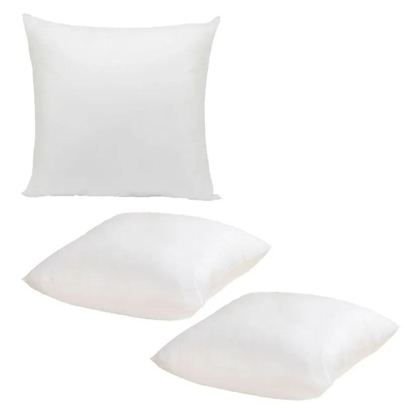kit 3 Enchimentos De Almofada Fibra De Silicone Branco 50X50