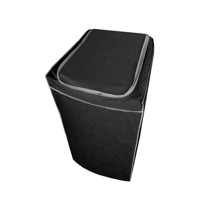 Capa Máquina Brastemp Flanelada Grossa 9Kg 10Kg 11Kg Preta