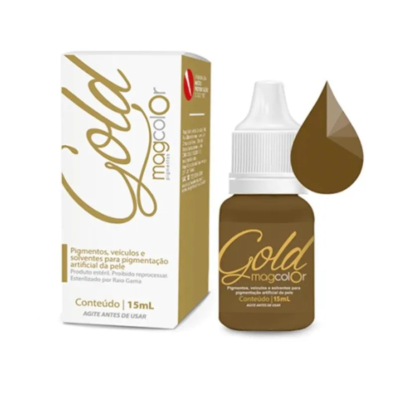 Pigmento Castanho Claro Mag Gold 15ml Original Envio Rápido