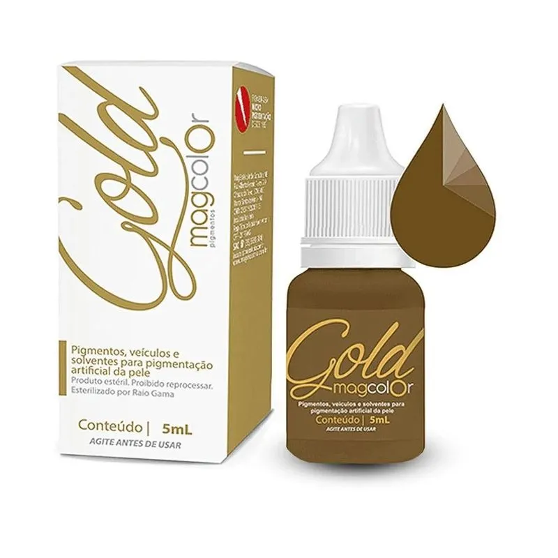Pigmento Castanho Claro Mag Gold 5 Ml Original Envio Rápido
