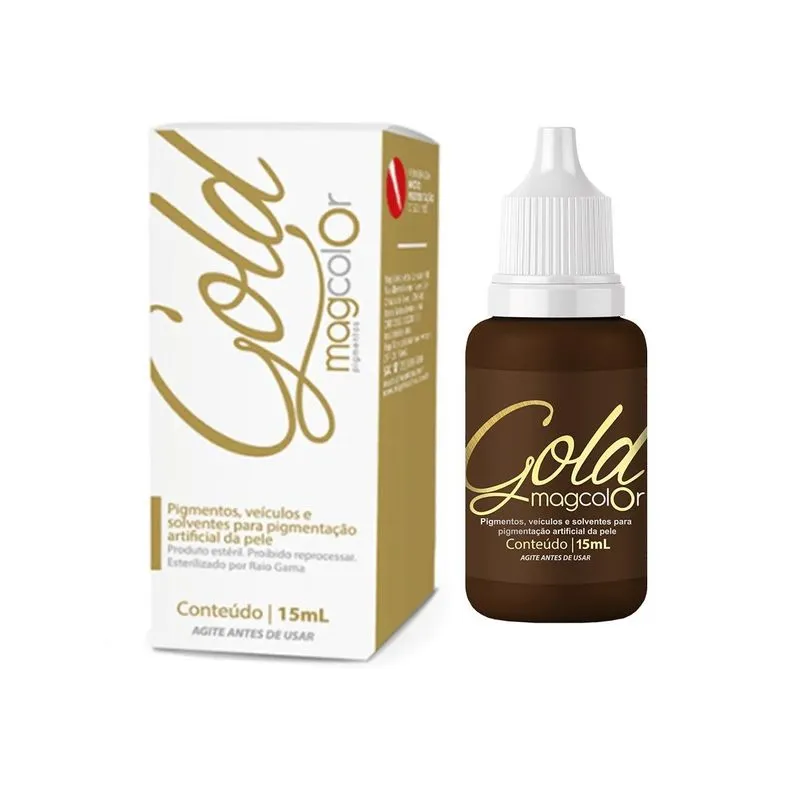 Pigmento Castanho Escuro Mag Color Gold 15ml