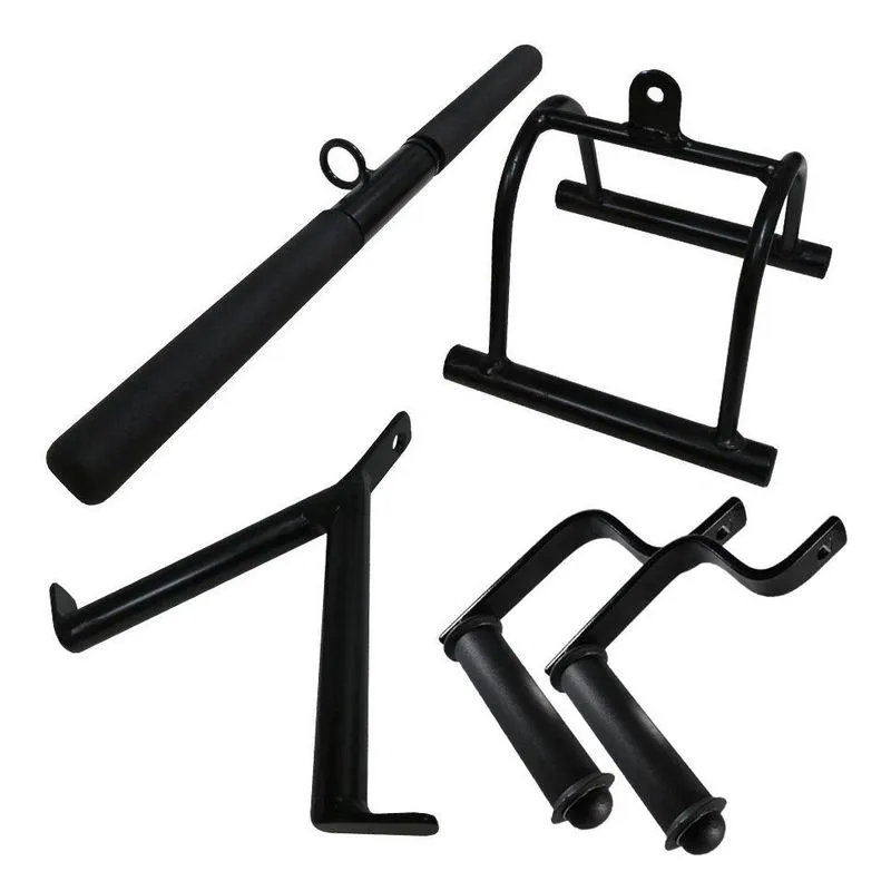 Puxador Reto Triceps Estribo Musculação Kit Academia