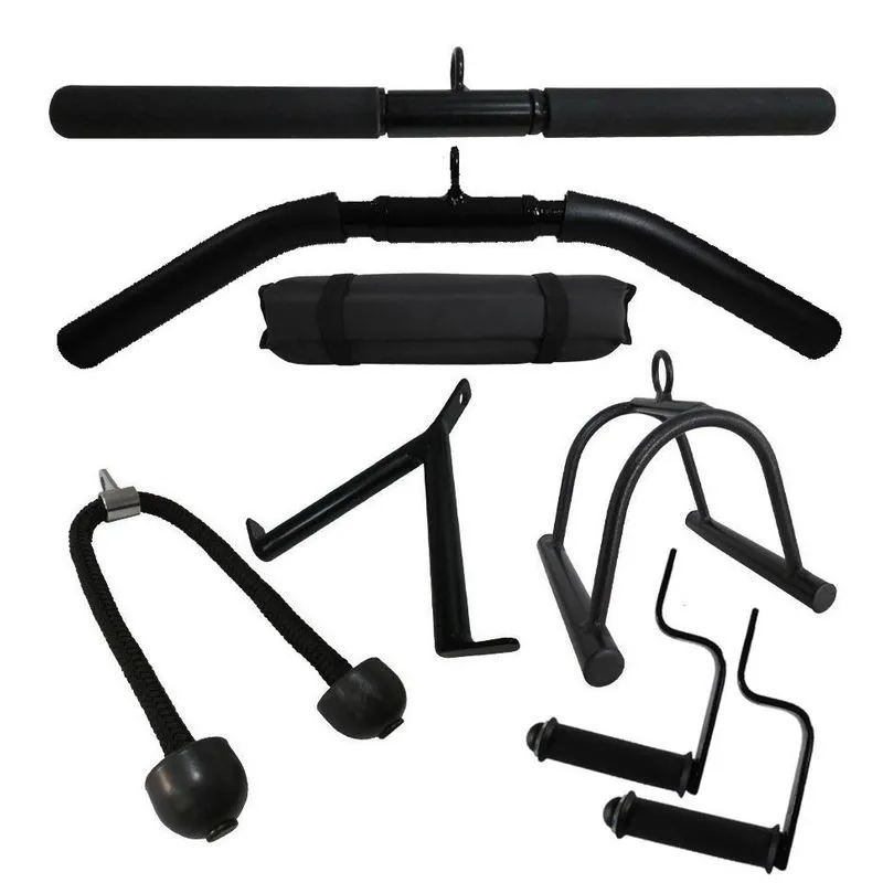 Puxador Musculação Kit Academia Crossover 8 Peças