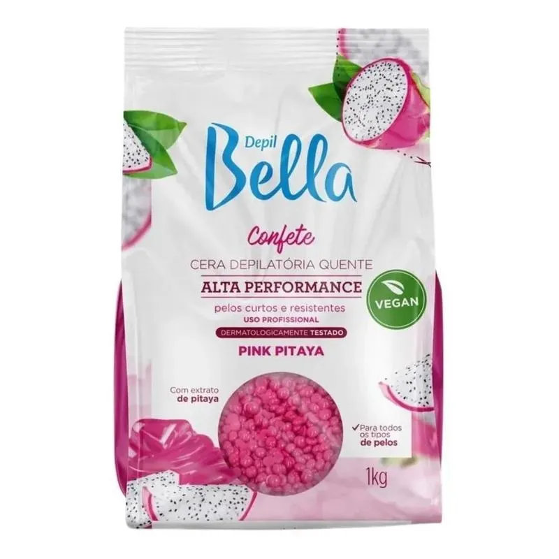 Cera Depilatória Quente Confete Pitaya Depil Bella - 1kg