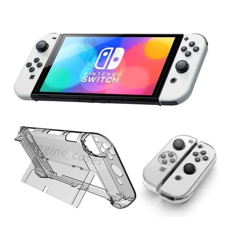 Capa Case Acrílico Transparente Não Amarela Novo Switch Oled