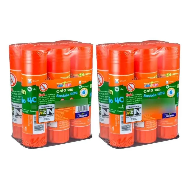 Cola Bastão Leo &amp; Leo 40g - 12 Unidades