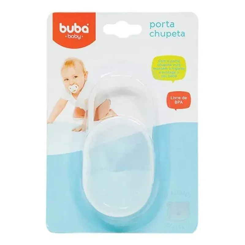 Porta Chupeta Incolor Com Alça Para Bebê - Buba N/a