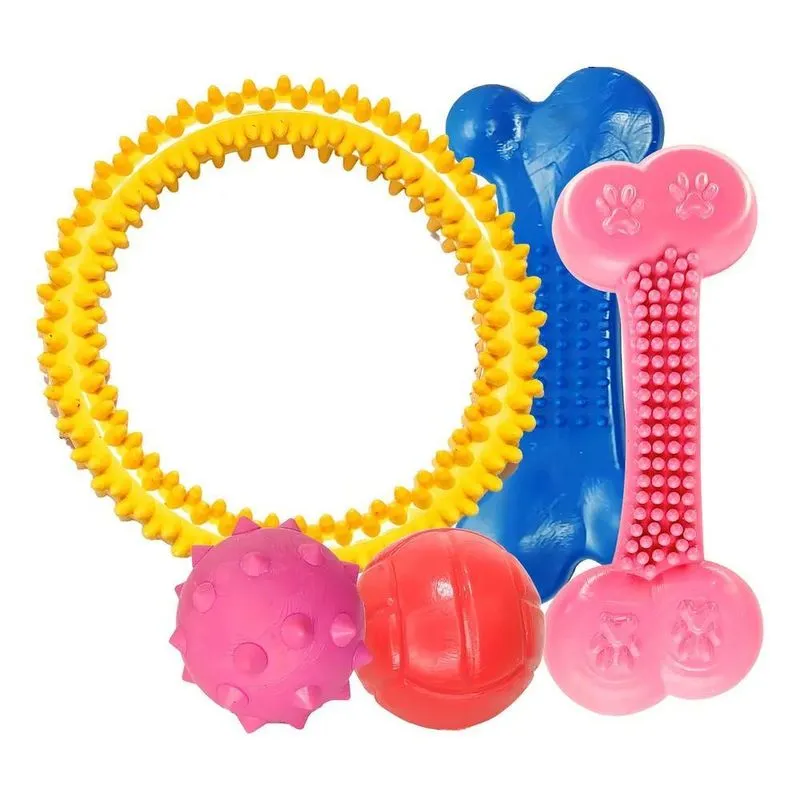 3x Brinquedos Para Cachorros Pet Kit 5und - Patas Fiéis