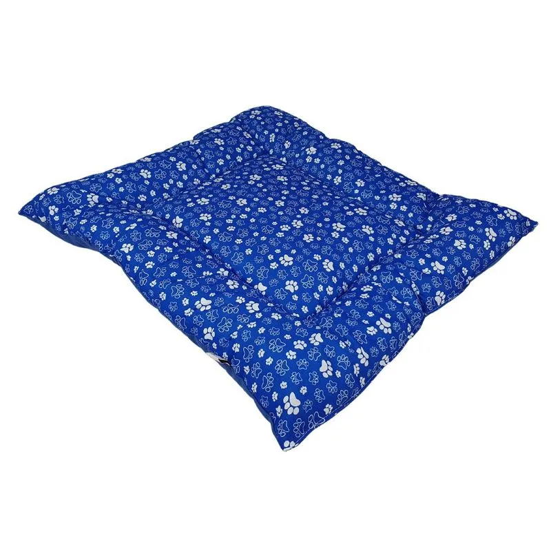 Almofada Para Cachorro Patinhas Azul 51x70cm Médio