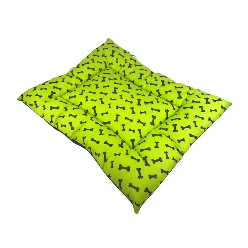 Almofada Para Cachorro Ossinho Verde 51x70cm Médio