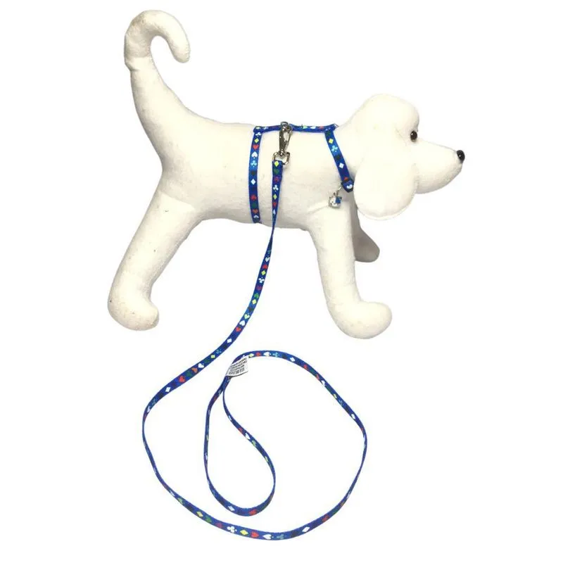 Conjunto Peitoral Pra Gato Coelho Ajustável Com Guia Longa