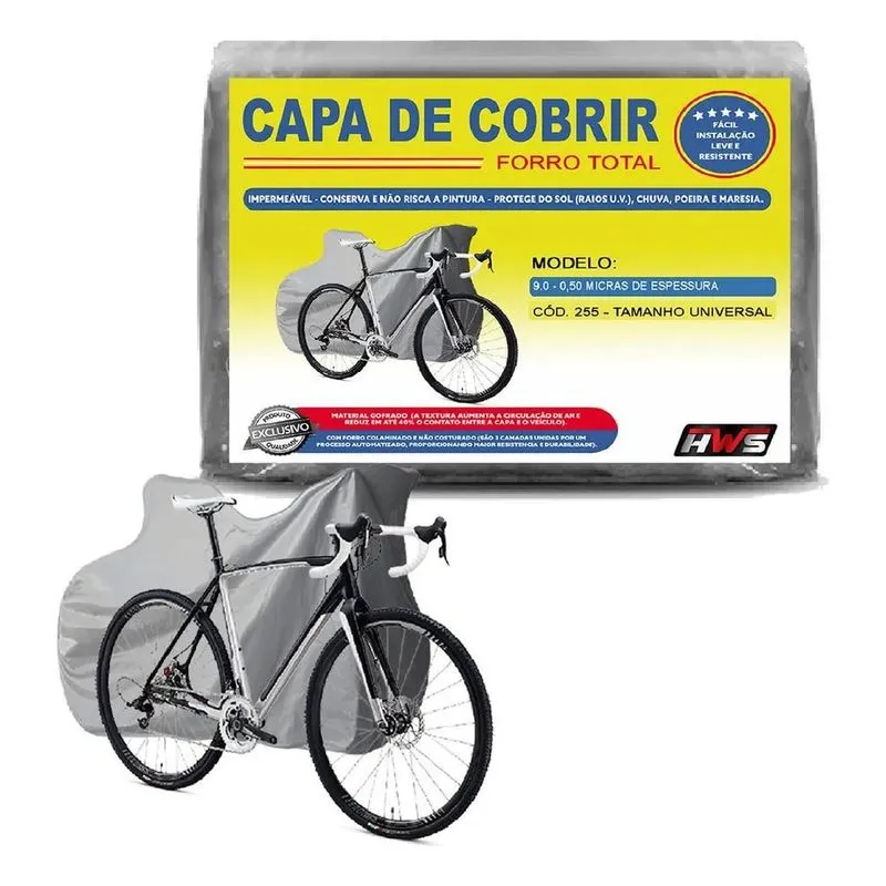Capa Impermeável Para Cobrir Bicicletas Hws Forrada Universa