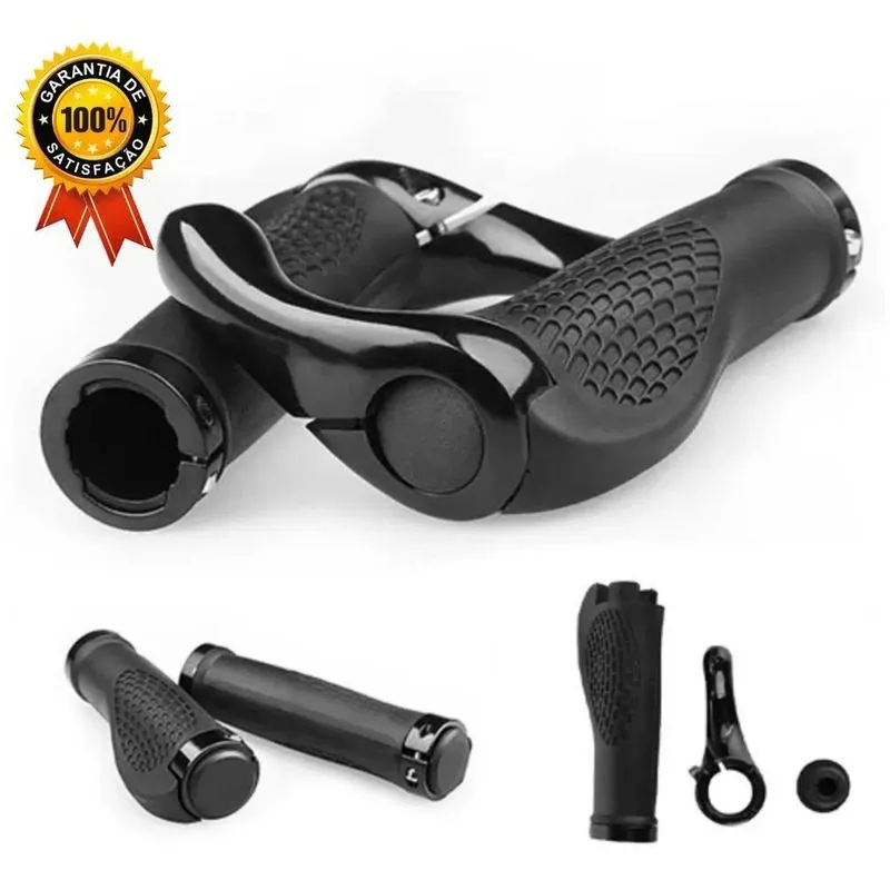 Manopla Bike Bicicleta Mtb Chifre Bar End Anatômica - Par