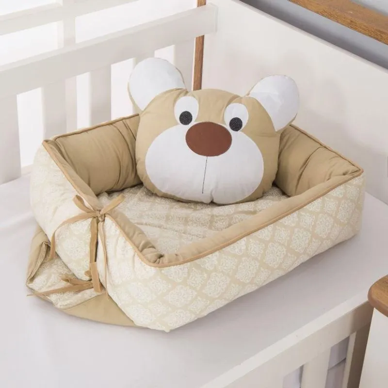 Ninho Redutor Berço Bebê Urso Cáqui